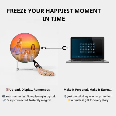 Customizable Video Glass Ball (Black)
